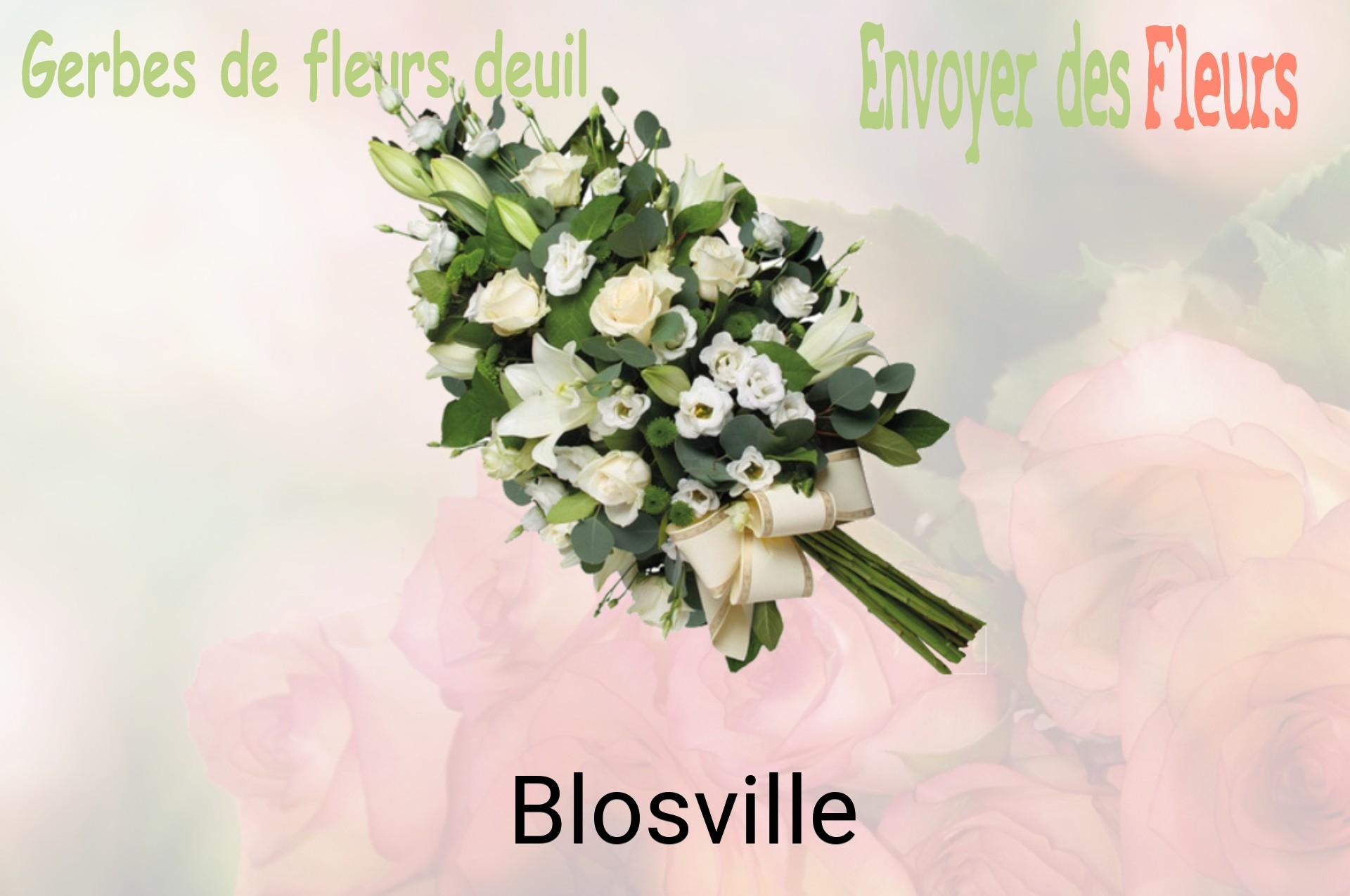 Gerbe de fleurs de deuil livrée à Blosville